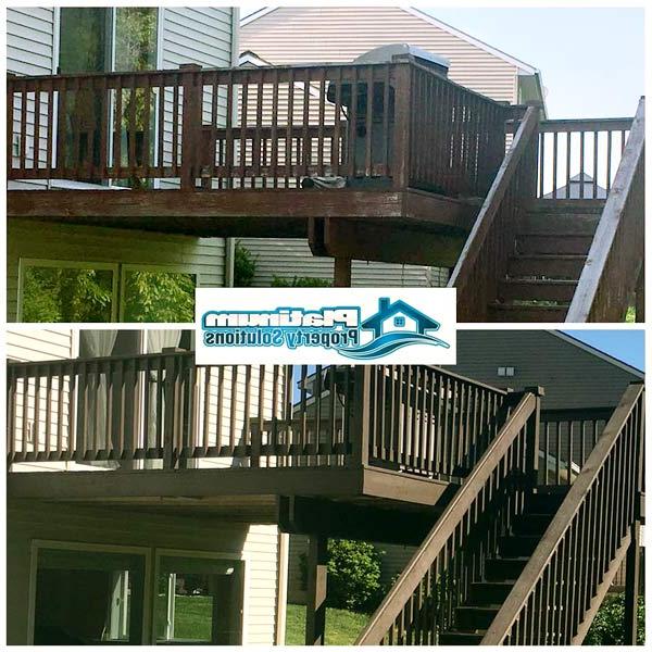 cleaning and refinishing wood deck in rockford michigan